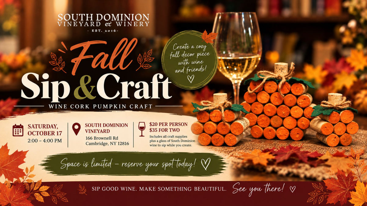 Fall Sip & Craft: Wine Cork Pumpkin Craft